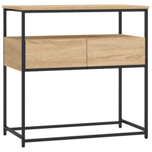 Mesa consola madera de ingeniería roble Sonoma 75x40x75 cm H