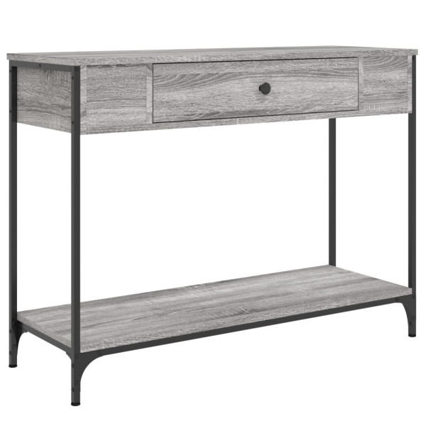 Mesa consola 100x34.5x75cm derivados de madeira cinzento sonoma M 2