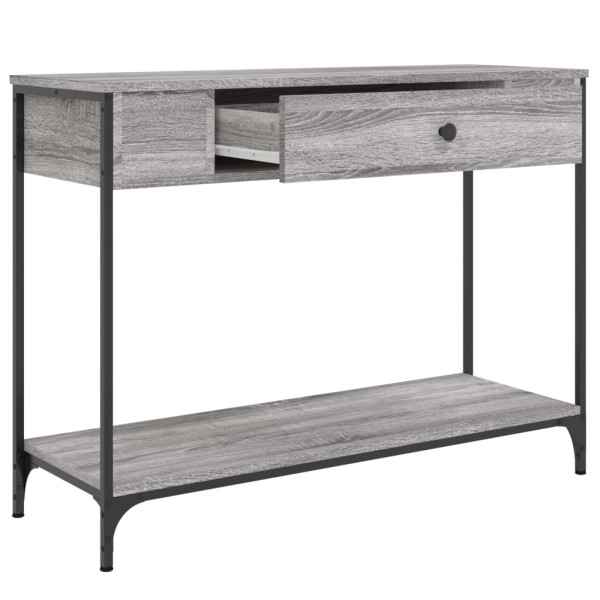Mesa consola 100x34.5x75cm derivados de madeira cinzento sonoma M 5