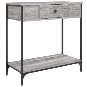 Mesa consola madera de ingeniería gris Sonoma 75x34.5x75 cm H