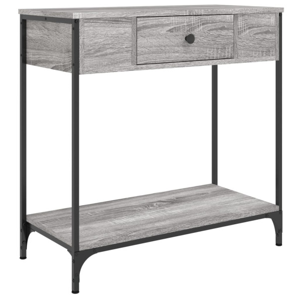 Mesa consola madera de ingeniería gris Sonoma 75x34.5x75 cm M 2
