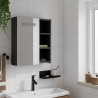 Mueble de baño con espejo y luz LED negro 45x13x52 cm 3