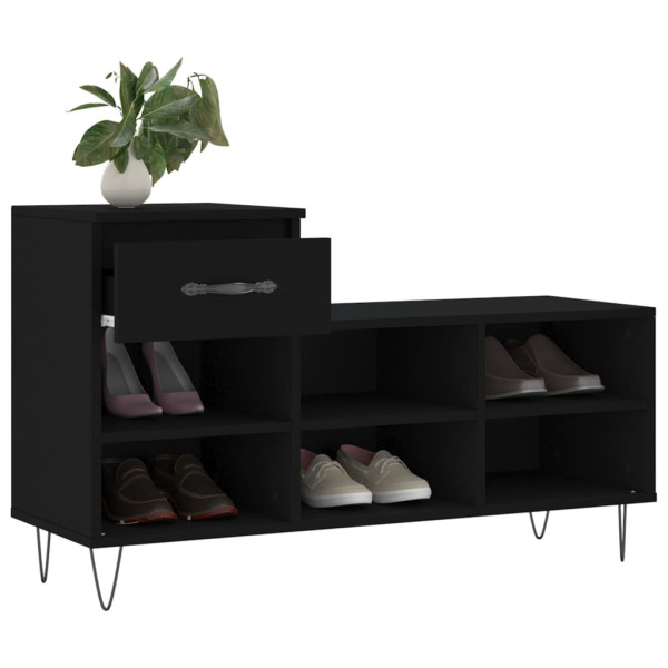 Sapateira 102x36x60 cm derivados de madeira preto M 4