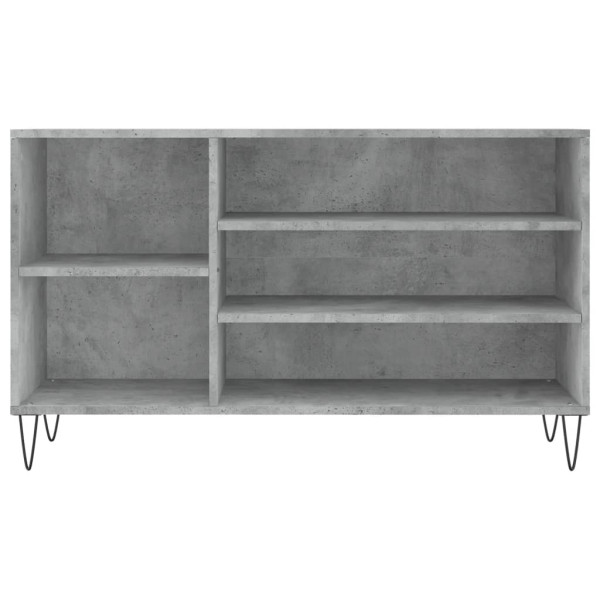 Mueble zapatero madera contrachapada gris hormigón 102x36x60 cm M 4