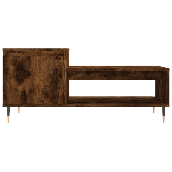 Mesa de centro madera contrachapada roble ahumado 100x50x45 cm M 5