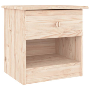 Mesita de noche ALTA madera maciza de pino 43x35x40.5 cm H
