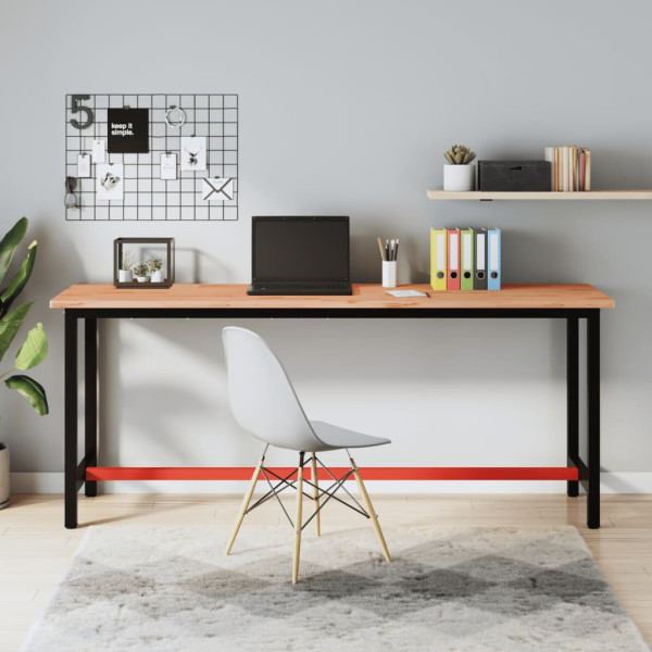 Tablero de banco de trabajo madera maciza de haya 200x55x2.5 cm D