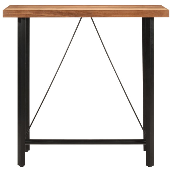 Mesa alta de hierro y madera maciza de acacia 110x55x107 cm M 2