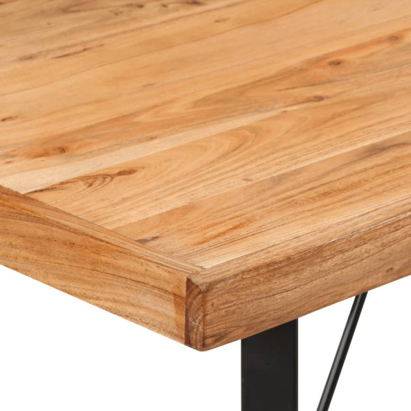 Mesa alta de hierro y madera maciza de acacia 110x55x107 cm M 5