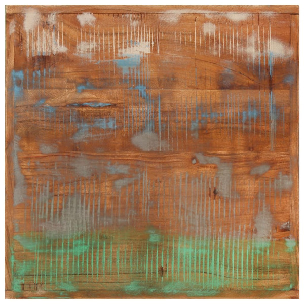 Mesa alta de hierro y madera maciza reciclada 55x55x107 cm M 4