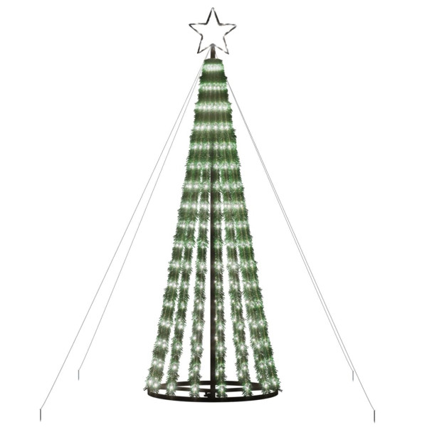 Árbol de Navidad cono de luz 275 LEDs blanco frío 180 cm M 4