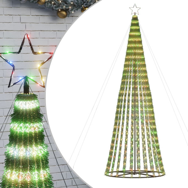 Árbol de Navidad cono de luz 688 LEDs de colores 300 cm M 2