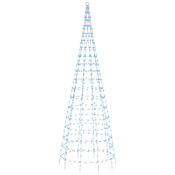 Árbol de Navidad en asta de bandera 550 LED azul 300 cm M 4