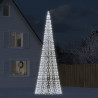 Árbol de Navidad en asta de bandera 1534 LED blanco frío 500 cm 1