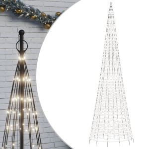 LED Árvore de Natal no mastro 1534 LEDs Branco Frio 500 cm H