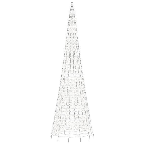 LED Árvore de Natal no mastro 1534 LEDs Branco Frio 500 cm M 4