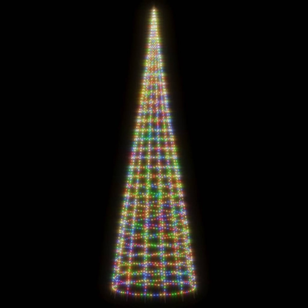 Árbol de Navidad en asta de bandera 3000 LED colores 800 cm M 3