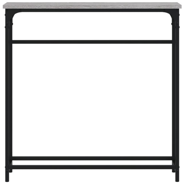 Mesa consola madera de ingeniería gris Sonoma 75x19.5x75 cm M 4