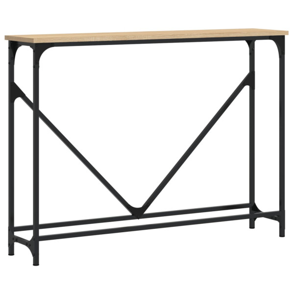 Mesa consola madera de ingeniería roble Sonoma 102x22.5x75 cm M 2