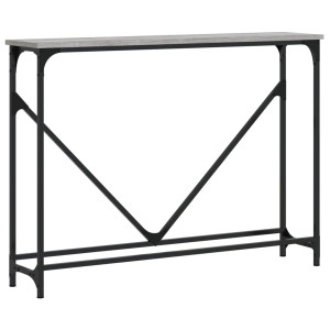 Mesa consola madera de ingeniería gris Sonoma 102x22.5x75 cm H