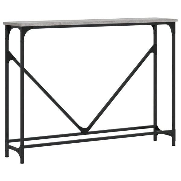 Mesa consola madera de ingeniería gris Sonoma 102x22.5x75 cm M 2