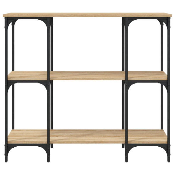 Mesa consola madera de ingeniería roble Sonoma 102x35x90 cm M 4