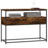Mesa consola 100x40x75 cm derivados de madeira carvalho fumado 3