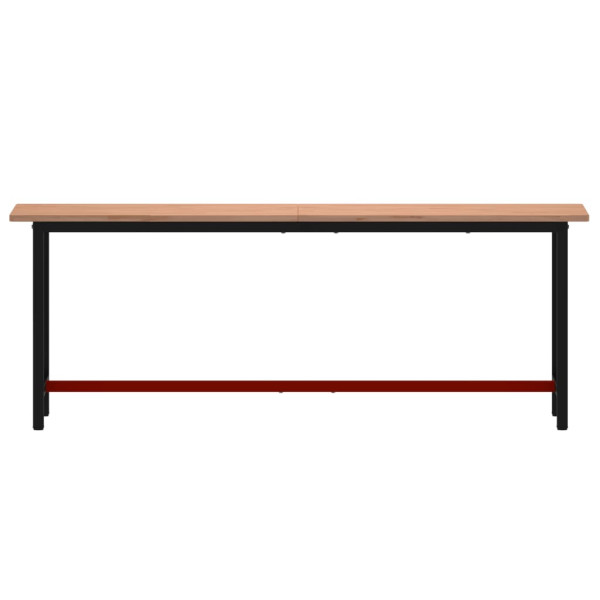 Madeira madeira maciça de faia e metal 220x55x81.5 cm M 3