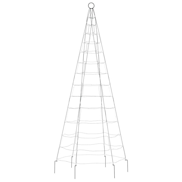 Árvore de Natal LED no mastro 200 LEDs branco quente 180 cm M 5