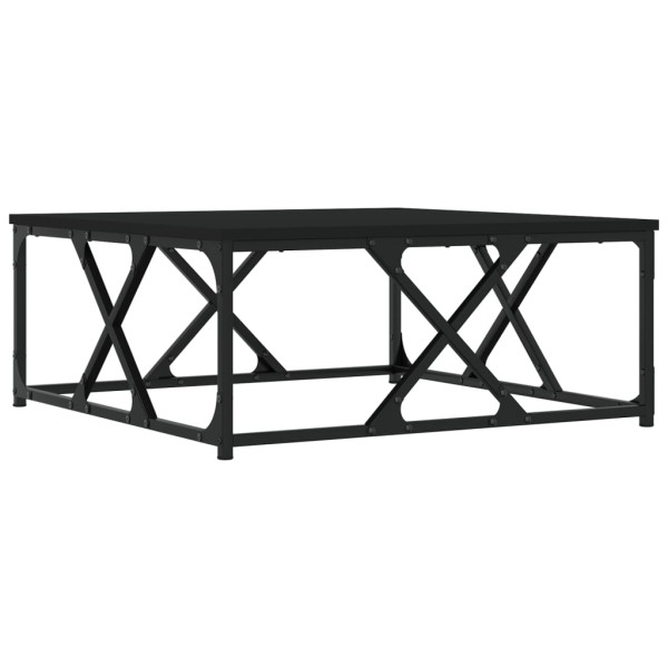 Mesa de centro madera contrachapada negro 70x70x30 cm M 2
