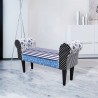Banco patchwork azul y blanco 1