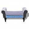 Banco patchwork azul y blanco 3