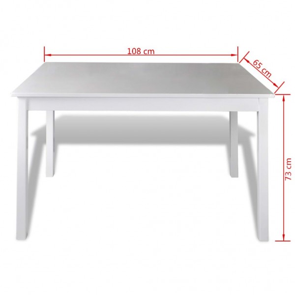 Juego de muebles de comedor 5 piezas blanco M 4