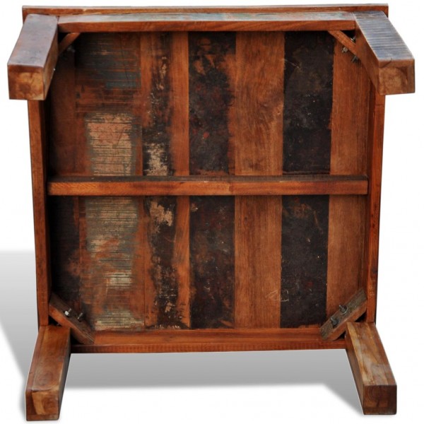 Mesa de centro cuadrada de madera reciclada M 5