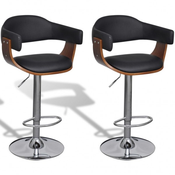 Taburetes de cocina 2 unidades cuero artificial D