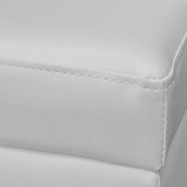 Banco largo de almacenamiento de madera blanco M 2