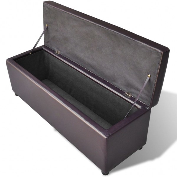 Banco de arrumação longo madeira castanha M 3