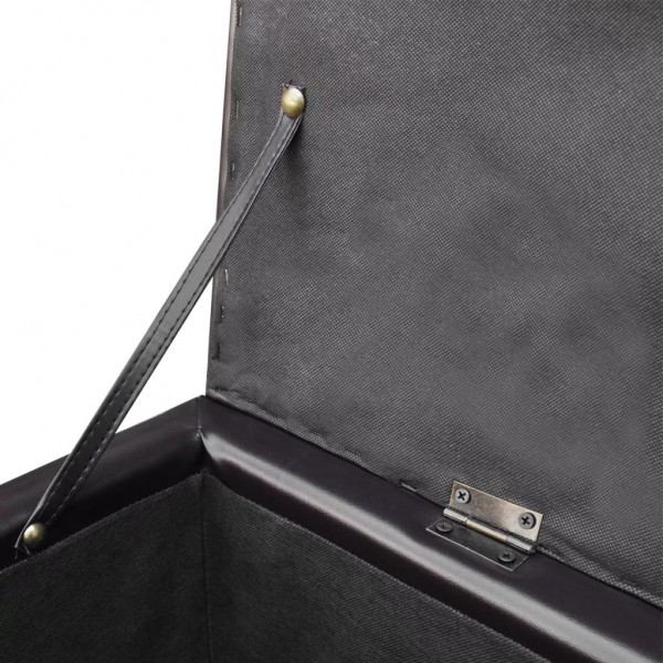 Banco largo de almacenamiento de madera marrón M 5