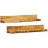 Estantes de pared 2 uds madera maciza 1