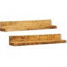 Estantes de pared 2 uds madera maciza 3