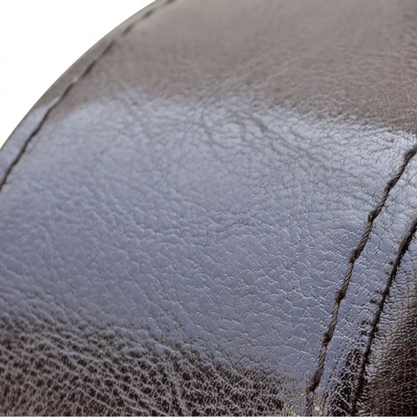 Sillón de cuero sintético marrón M 2