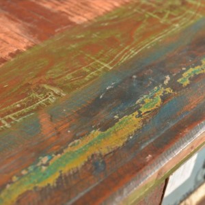 Mueble aparador de madera maciza reciclada con 4 cajones H