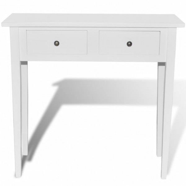 Toucador/mesa consola com duas gavetas branco M 3