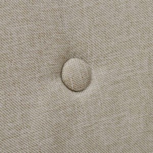 Sillas de comedor 2 uds tela beige y madera maciza de roble H