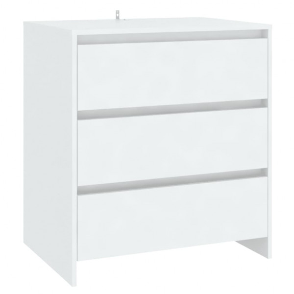 Aparador de madera contrachapada blanco 70x41x75 cm M 2