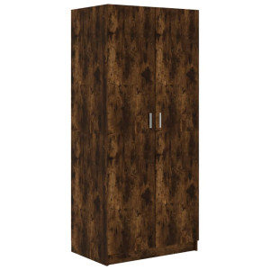 Armario madera contrachapada color roble ahumado 80x52x180 cm H