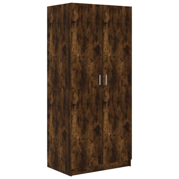 Armario madera contrachapada color roble ahumado 80x52x180 cm M 2