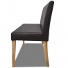 Banco de cuero sintético 139.5 cm marrón oscuro 4