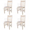 Cadeiras de jantar 4 pcs madeira de pinho 1