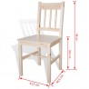 Sillas de comedor 4 unidades madera de pino 5